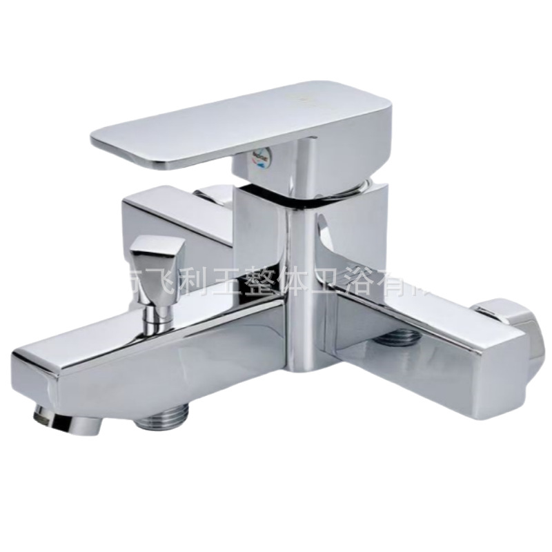 Zinc alloy square shower faucet hot and cold mixing valve bathroom concealed triple bathtub faucet shower suit