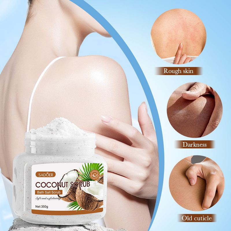 Full English SADOER Coconut Exfoliating Skin Cleansing Scrub Cleansing Body Scrub Cross-border Foreign Trade Wholesale