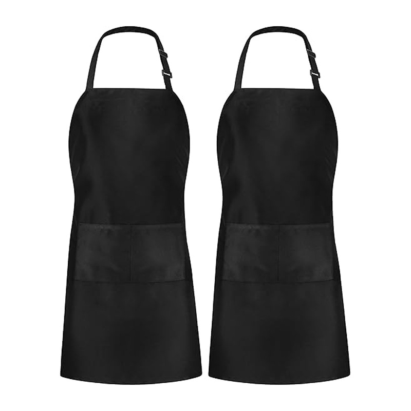 Amazon cross-border polyester cotton neck adjustable apron custom logo waterproof and oil-proof kitchen restaurant work clothes women