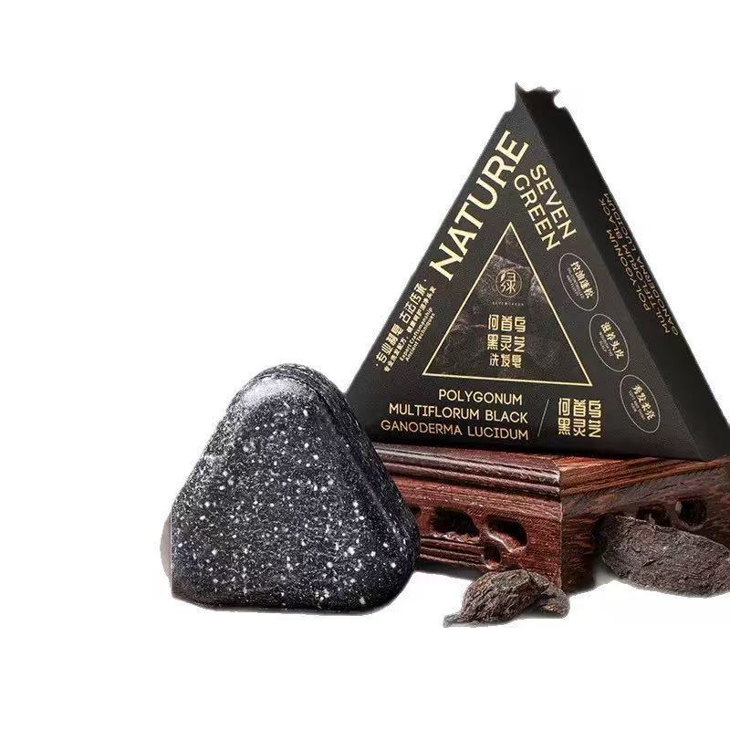 Кросс-Бордер Фабрика Семь Зеленых Тот же стиль Черный ганодерма и Полигонум Мультифлору Ручное мыло Sevengreenso Контроль масла Пухлый