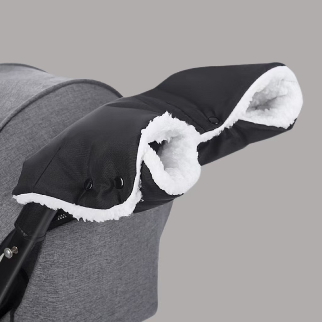 Ready Stock Baby Stroller Warm Gloves Winter Windproof Thickeneded Fleece-Lined Handlebar Polar Fleece Glove Cover Stroller Accessories