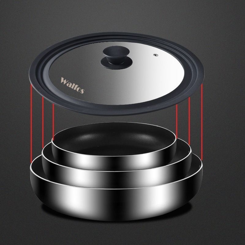 Silicone Pot Lid Household Anti-Spill Anti-Scalding Cap Anti-Fall Universal Round Transparent Tempered Glass Lid Stew Soup Bowl
