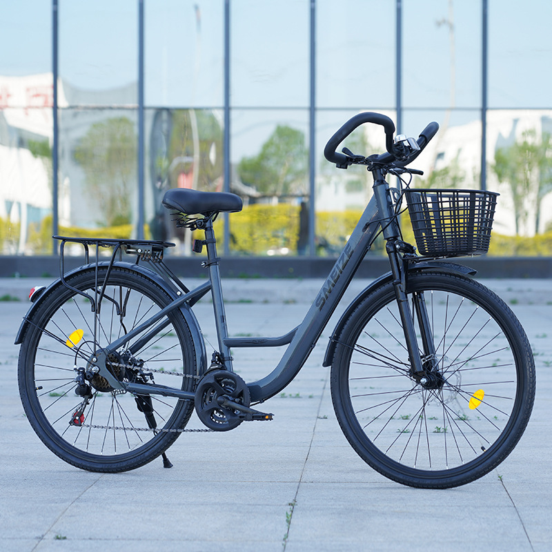 26inch Men's and Women's Lightweight Travel Shock Absorbing Disc Brake Bicycles Adult Student Bicycles Commuting Elderly Adult Bicycles