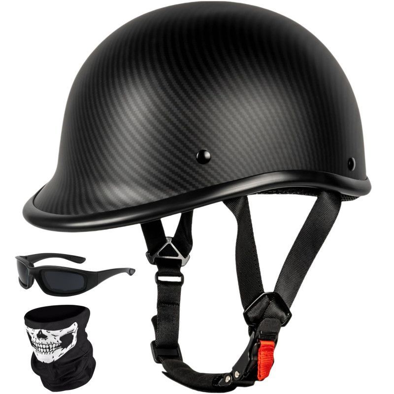 Safety certification American retro motorcycle half helmet men's electric motorcycle helmet scoop helmet women's helmet carbon fiber