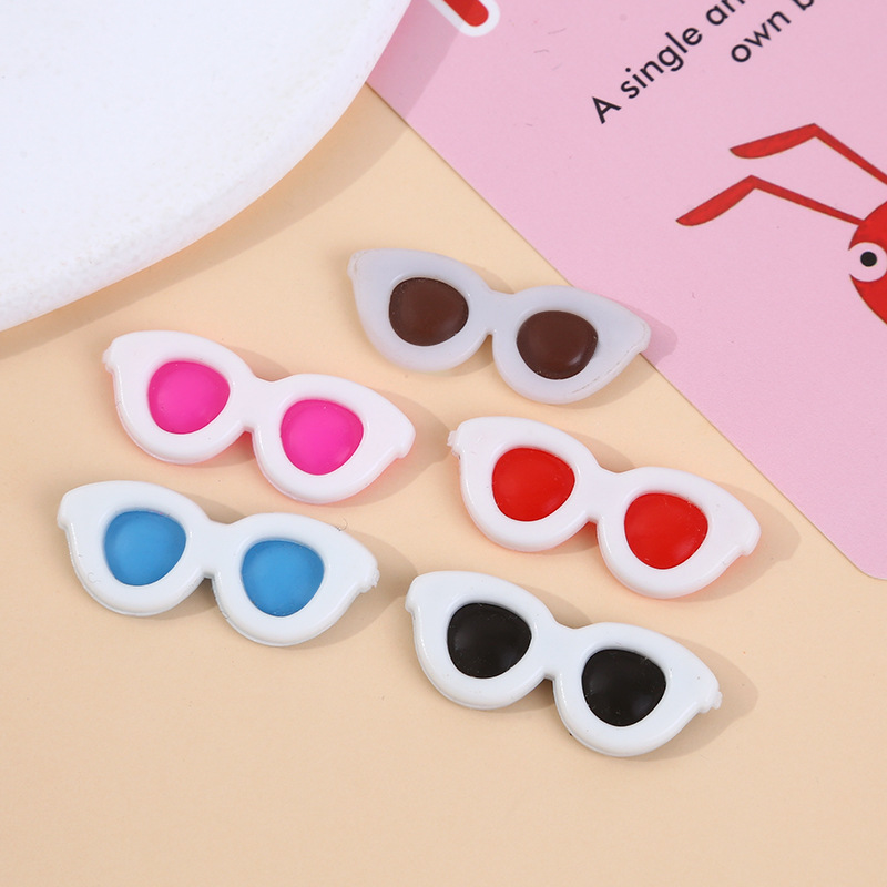 Resin Round Glasses diy Plush Toy Accessories Doll Keychain Phone Case Potted Plant Creative Materials