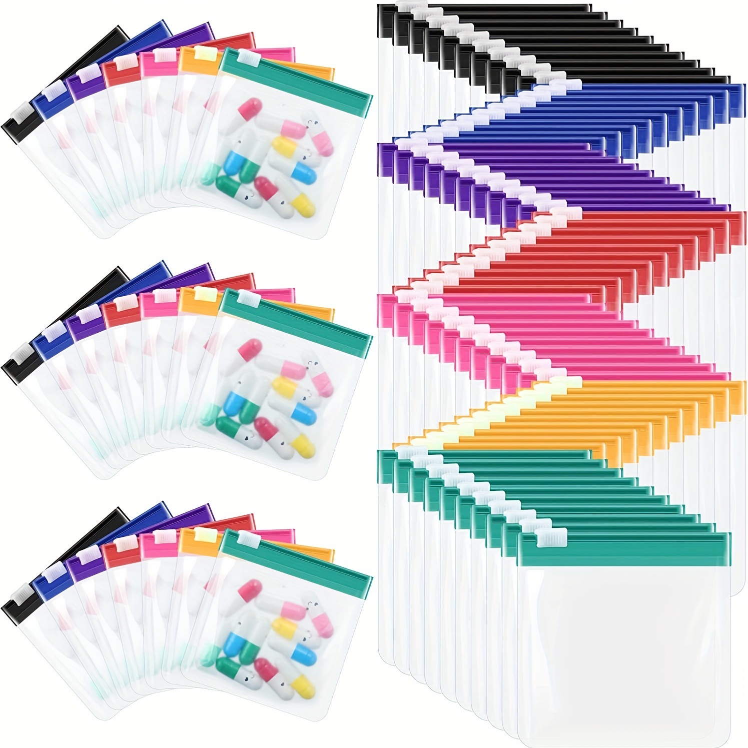 Environmentally Friendly Travel Eva Pill Packaging Bag Transparent Eva Pill Storage Bag Peva Self-Sealing Medicine Storage Bag