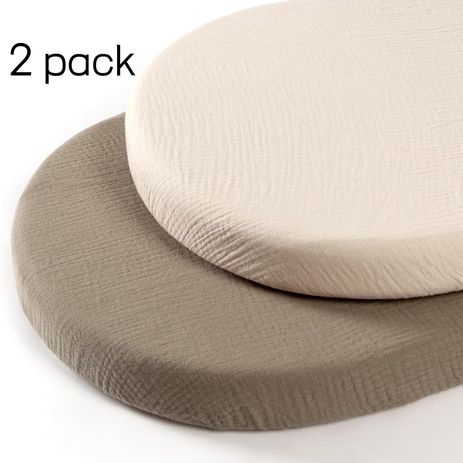 Cross-border Baby Cradle Bed Cover 2-piece Muslin Breathable Cotton Yarn Cradle Mattress Removable Change Cover