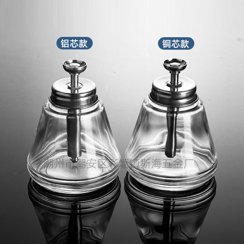 Nail Cleaner Press Bottle Thickened 180ml Repair Copper Core Anti-corrosion Glass Clean Water Nail Unloading Alcohol Bottle
