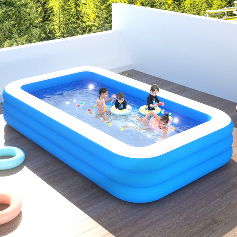 Cross-Border Inflatable Swimming Pool Rectangular Pool for Children and Infants Home Portable Large Adult and Child Bathing