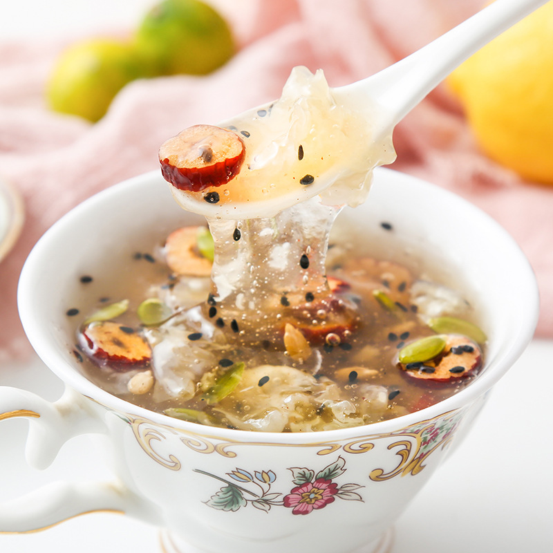 Bird's Nest nut silver ear soup lotus root starch soup nut fruit instant lotus root starch instant nutrition meal nut 500g