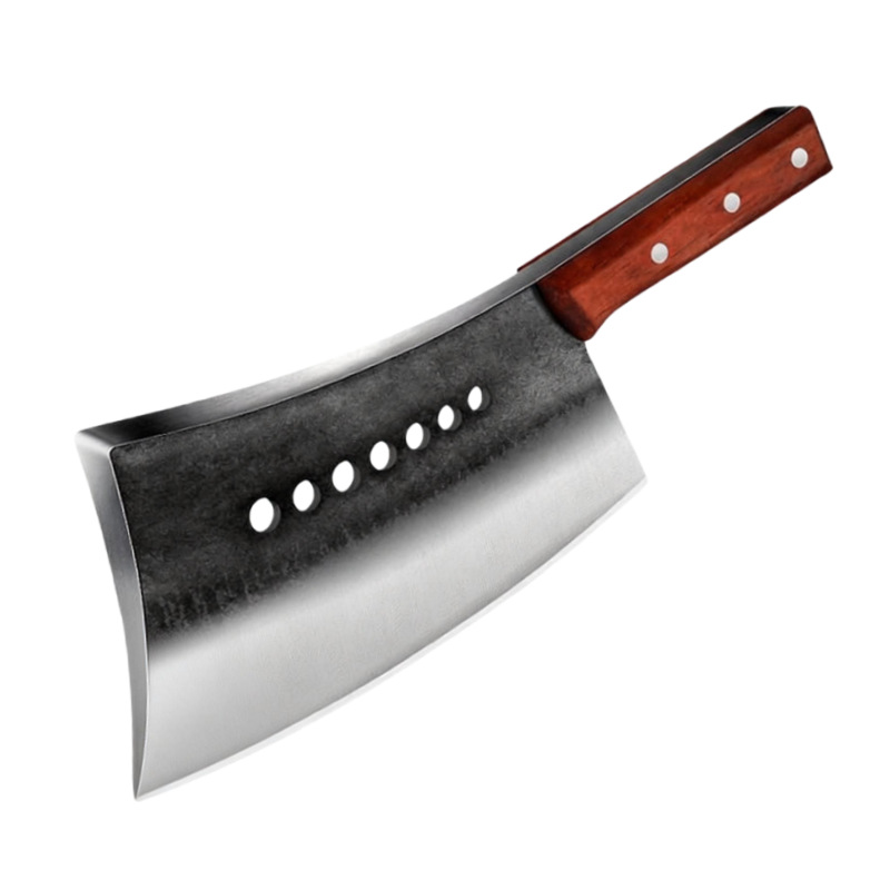 手工锻打斩切两用切菜刀砍骨头家用不锈钢厨房超快切肉片刀具开刃