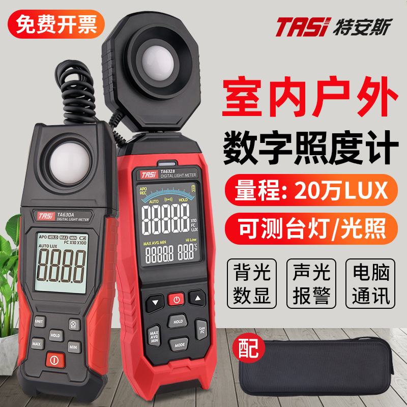 Тестер освещенности Teans TA630A, фотометр, высокоточный измеритель яркости для дома