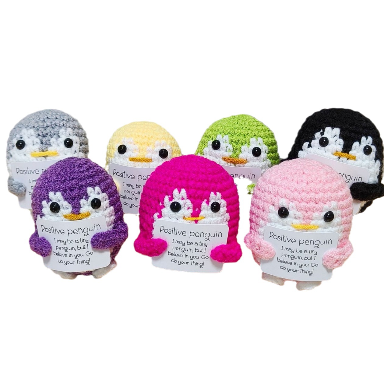 1 Cross-Border Optimitive Potato Positive Energy Penguin Wool Knitted Cucumber Amazon Handmade Crocheted Doll