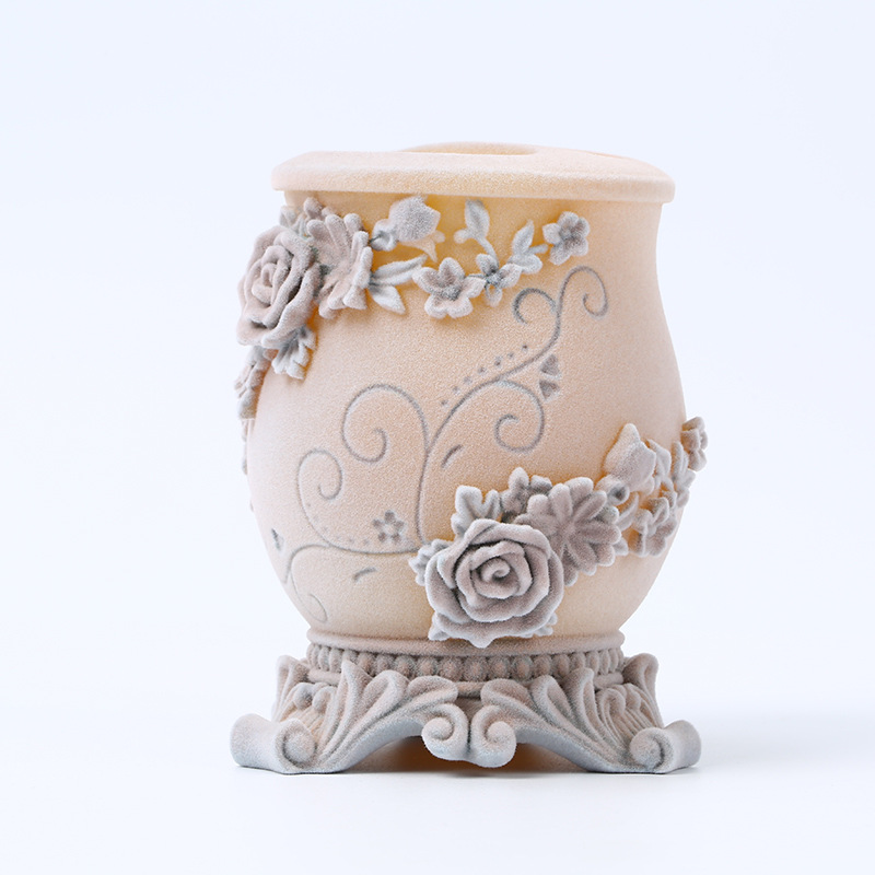 Flocking Processing of Perfume Bottle Surface, Flocking Processing of Crafts and Ornaments with Drawings and Samples, Custom-Made Flocking Processing