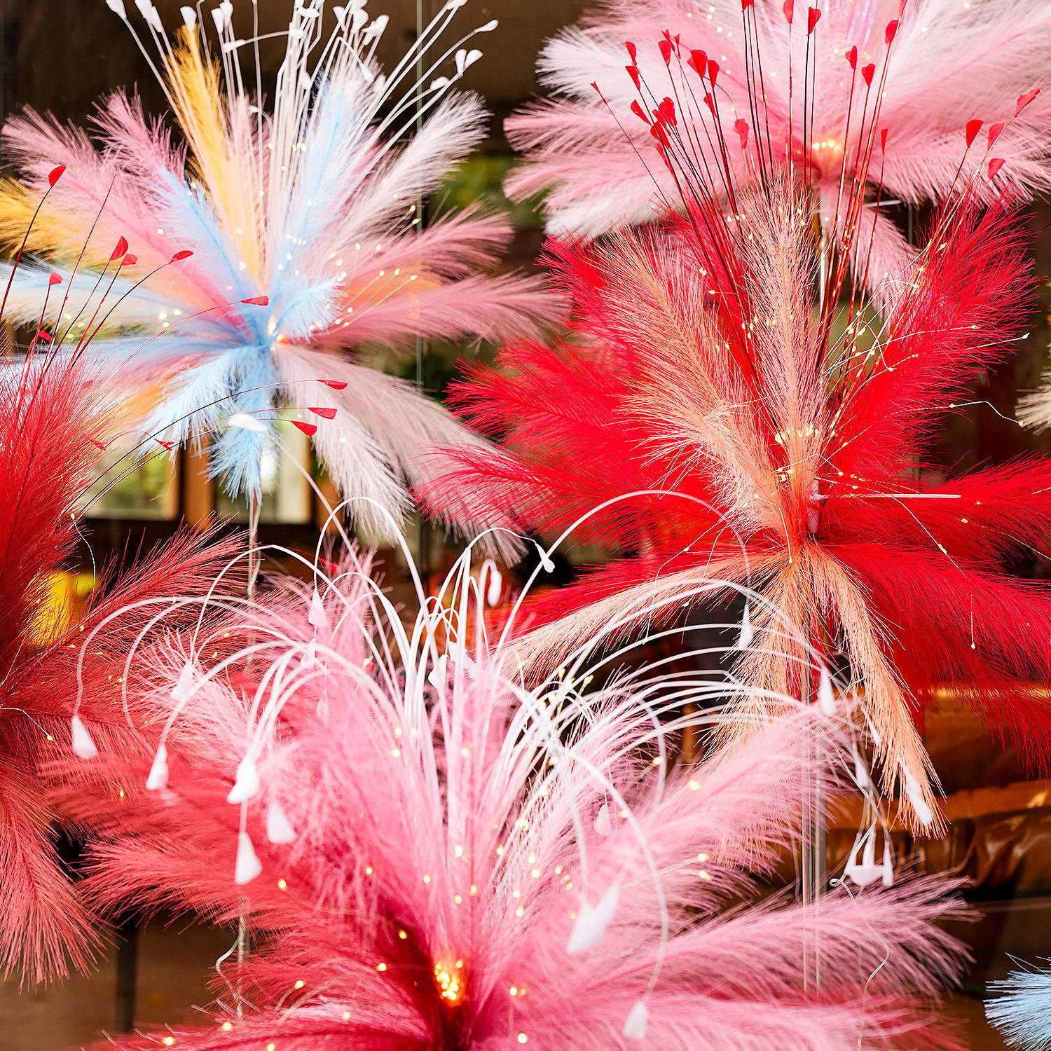 New Year Decoration 2026 New DIY Festive Fireworks Artificial Flowers Creative Road Scene Atmosphere Decoration Ornaments