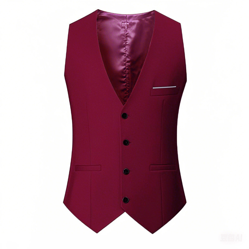 Fashion new vest slim casual vest men's 3D figure