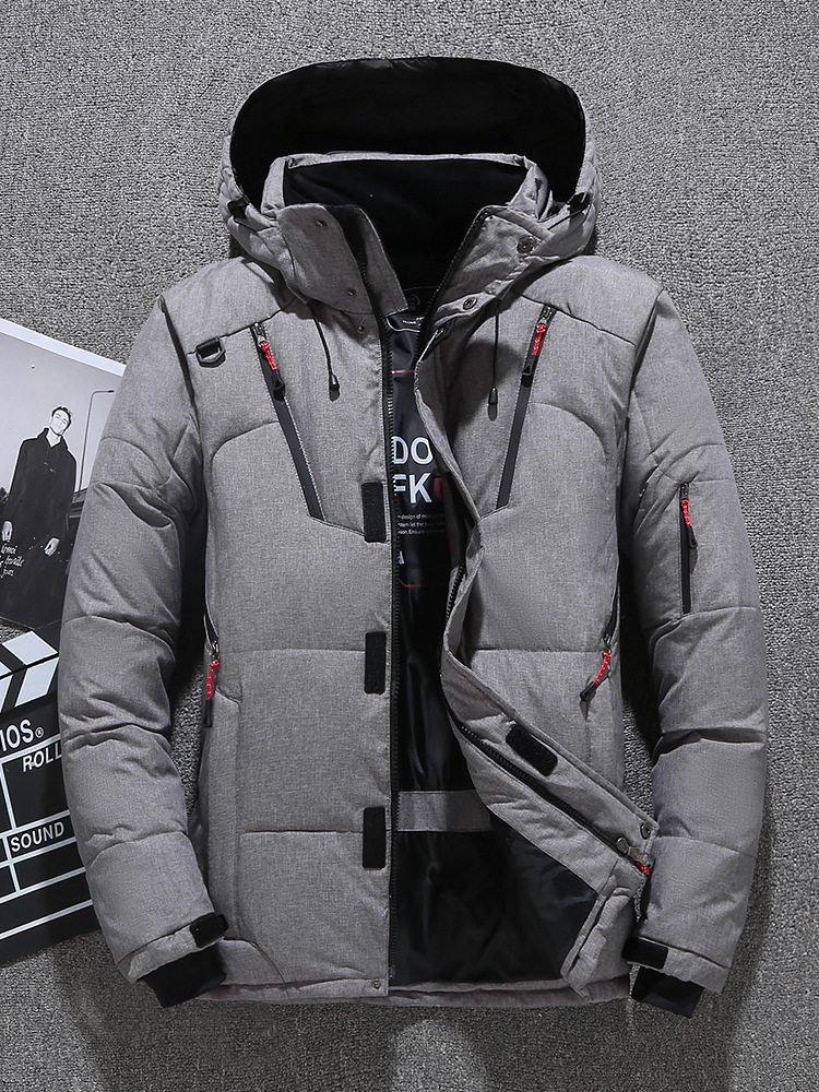 [Foreign Trade Cross-Border] down Jacket Men's Short Winter Casual Outdoor Thickeneded Hooded Winter Jacket Amazon