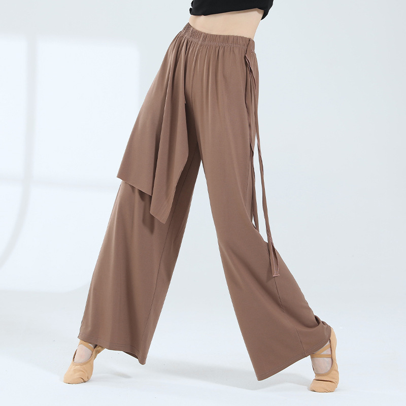 Современные танцевальные брюки для практики йоги для женщин, свободные брюки прямого кроя, классический поток танца, джазовый художественный экзамен, уличная одежда, длинные брюки для выступлений