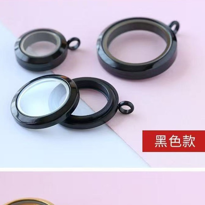 Stainless steel round necklace thread can be opened to install cinnabar gabu box pendant five colors optional factory direct sales