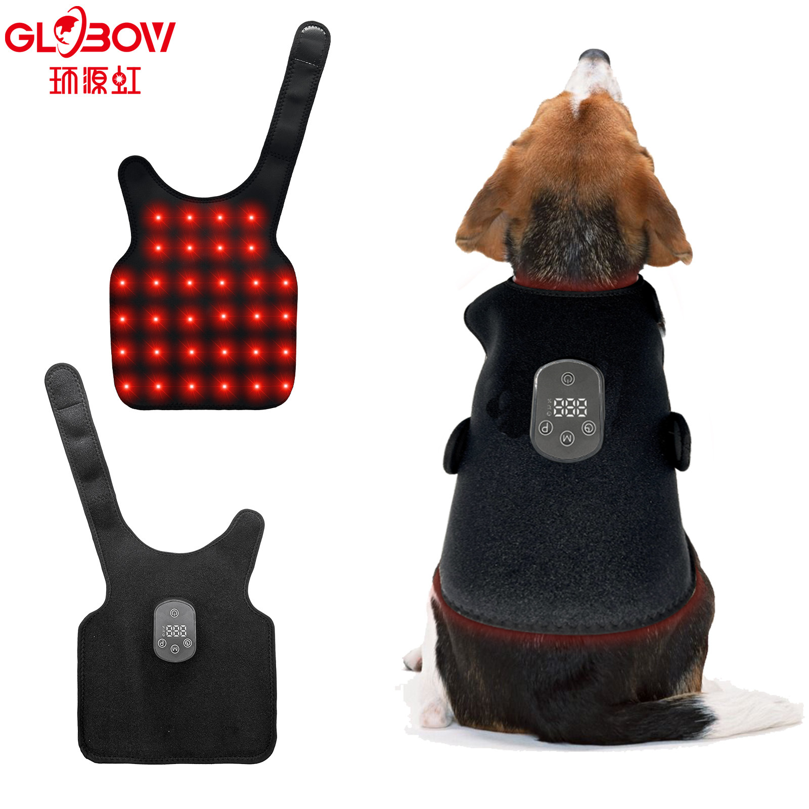 Small, Medium and Large Size Pet Red Light Physiotherapy Instrument Portable Cat and Dog Abdominal Injury Fracture Far Infrared Rehabilitation Physiotherapy Anti-Licking