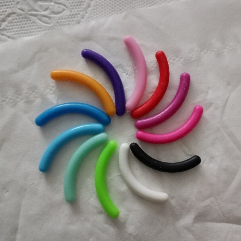 Eyelash Curler Strips, White, Black, Colorful, Universal Replacement Spare Rubber Pads for Various Eyelash Curlers