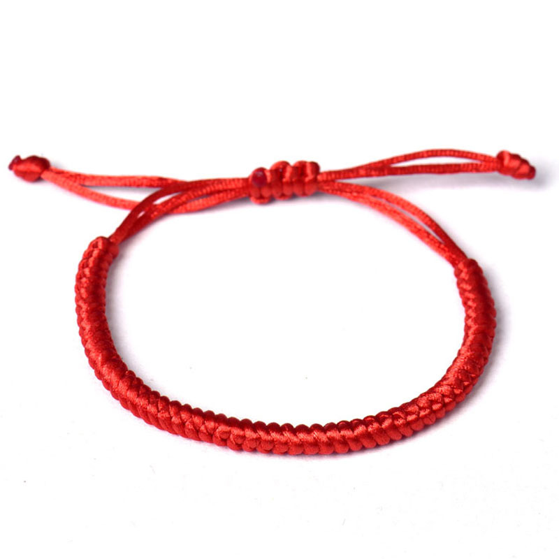 Ручной плетеный браслет на фестиваль драконьих лодок, цветной веревочный браслет в стиле Сяо Чжана, регулируемый красный удачный браслет с алмазным узлом
