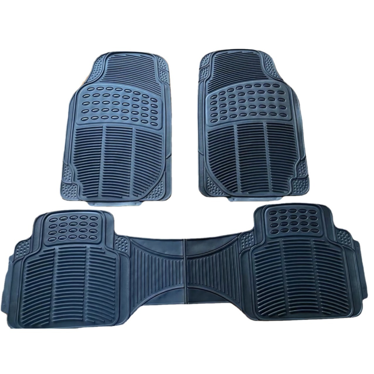 Водонепроницаемые нескользящие коврики для автомобилей PVC/TPR/TPE, универсальный набор из трех ковриков, коровий глаз