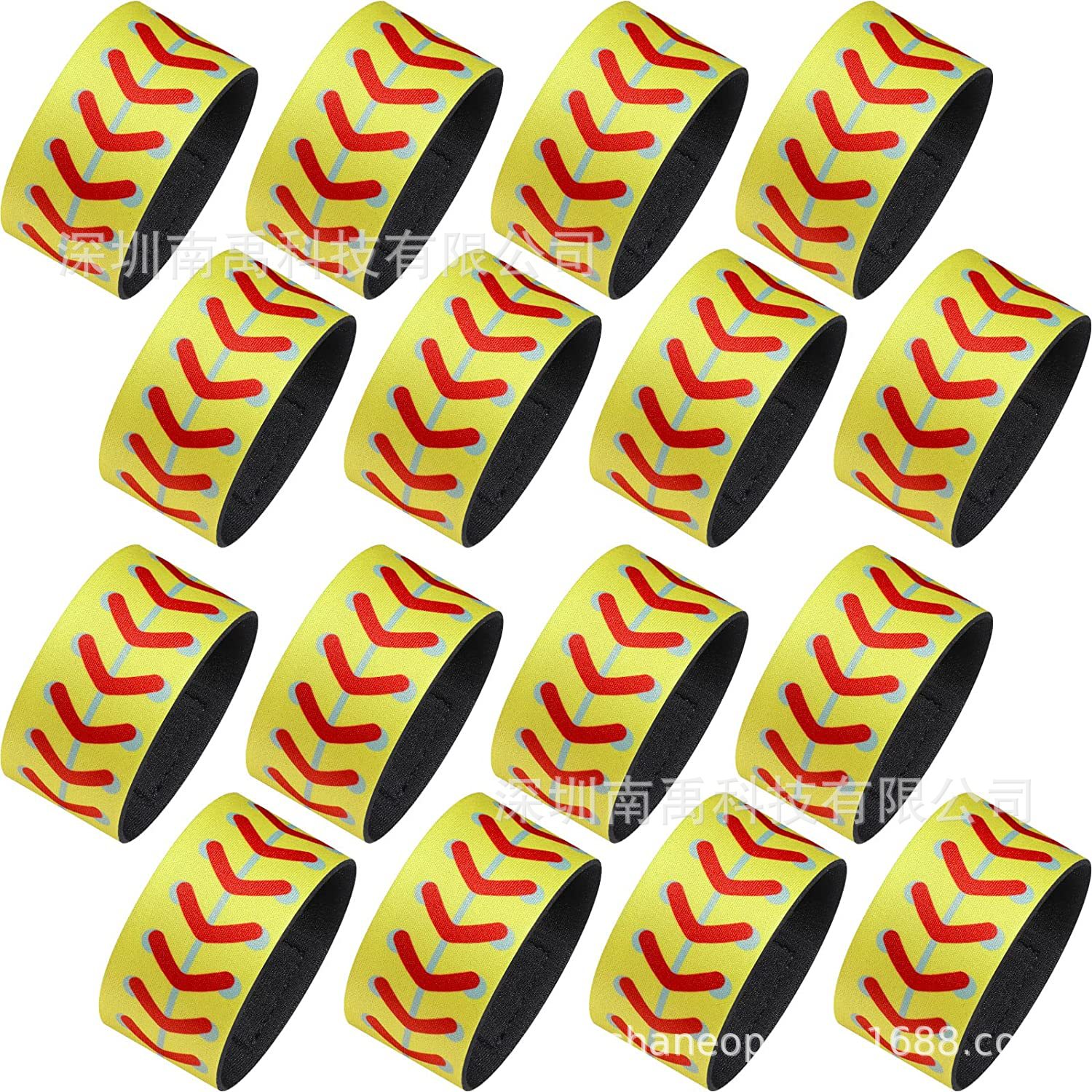 Спортивный браслет для софтбола, желтый, микробуллет, дружелюбный к коже