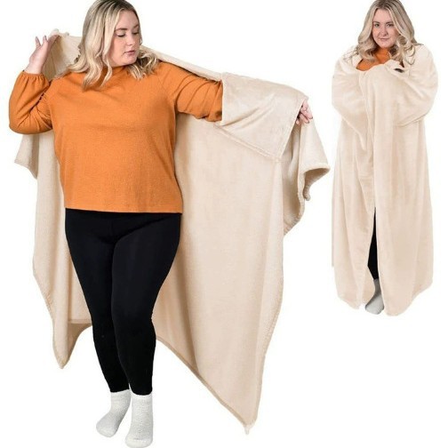 Women's Comfortable Wearable Blanket, Wearable Blanket Christmas Gift, Women's Birthday Gift, Comfortable Sleeve Soft Blanket