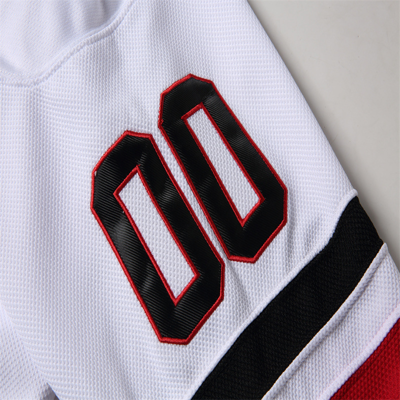 [Embroidered Us Size in Stock] Cross-Border Amazon Hockey Jersey No. 00 White Movie Retro Ice Hockey