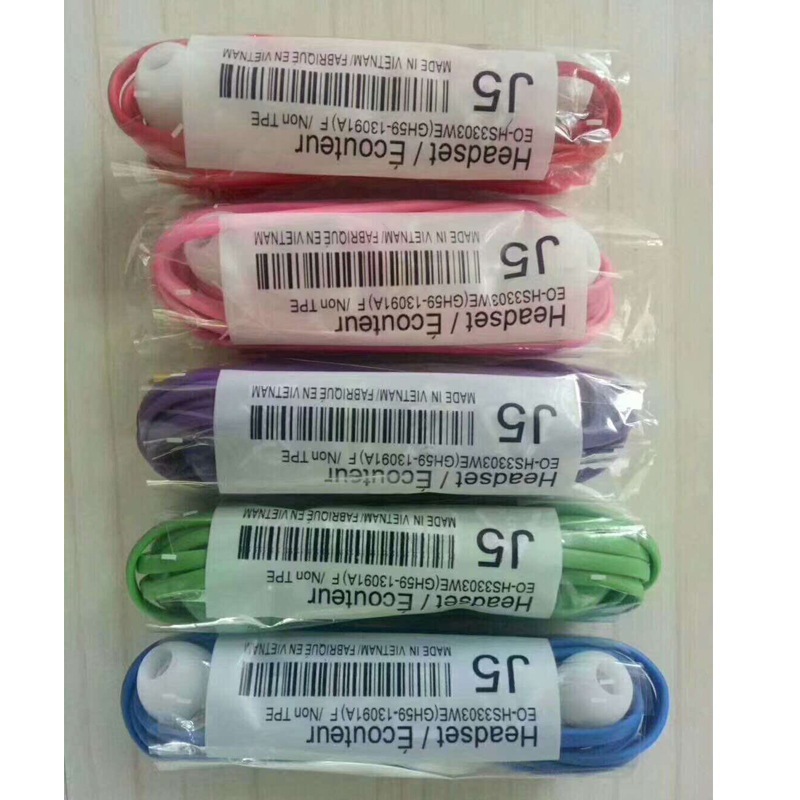 For Samsung S4 mobile phone color headset J5 9500 mobile phone wire control tuning J5 in-ear headset factory