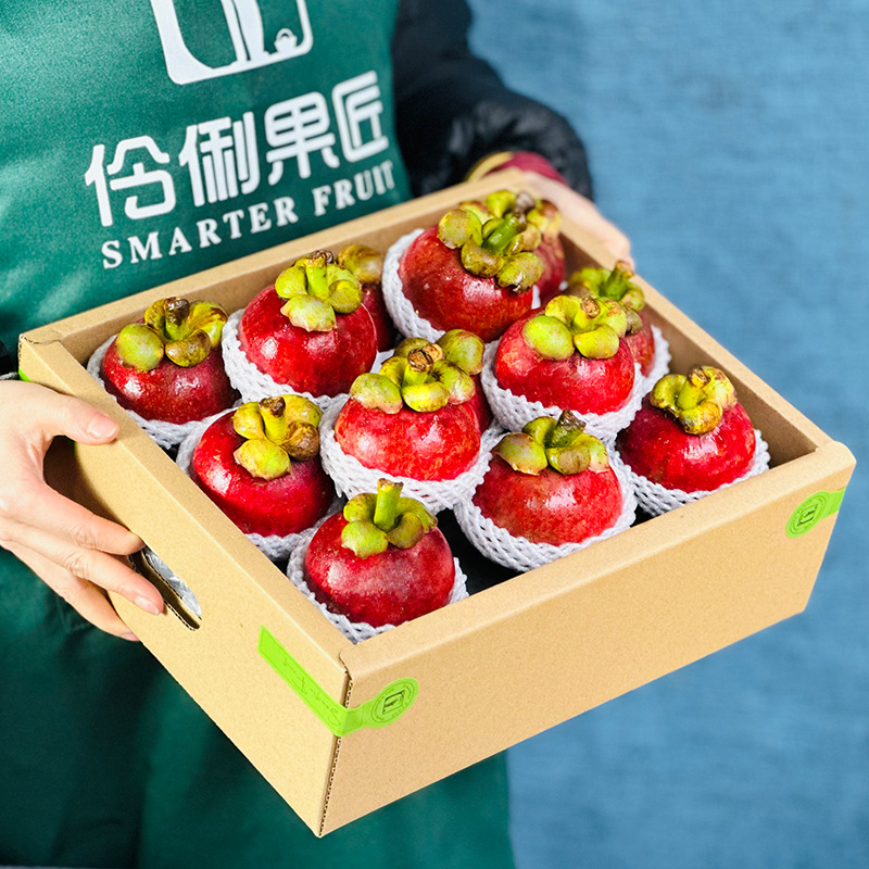 Sf Express Free Shipping Thailand Mangosteen 2kg Gift Box 6A Large Fruit Seasonal Fresh Fruit Mangosteen Bamboo Gift 6