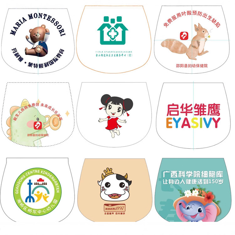 Customized Kindergarten Sweat Towel with Logo, Kidsren's Pure Cotton Back Towel, Custom Printed Towel, Early Education Training Gift, Sweat-Absorbent