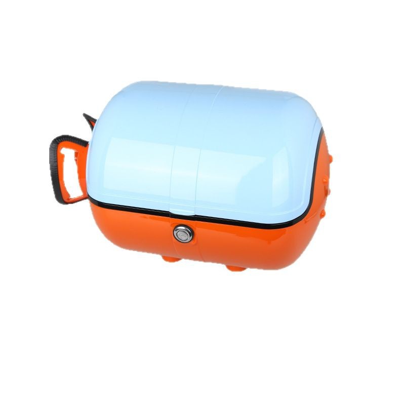 New Motorcycle Tail Box Unique Gas Tank Shape Abs Material Rear Tail Box Anti-Scratch Waterproof Electric Vehicle Tail Box