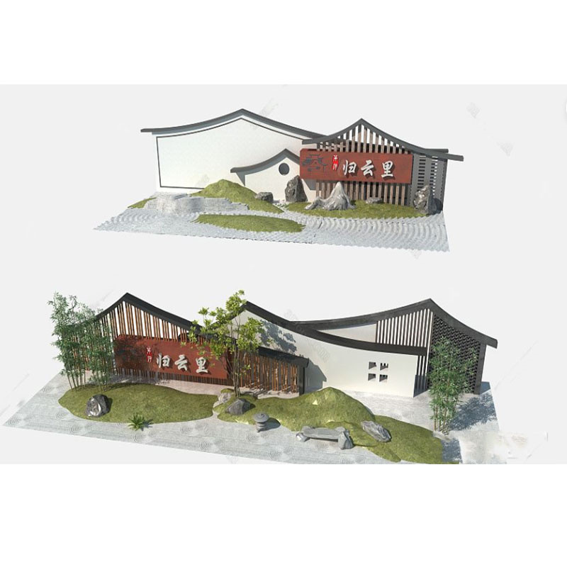 Outdoor Long Corridor Frame, Steel Structure Frame, Cultural Corridor, Garden Landscape Frame, Pavilion Corridor Frame