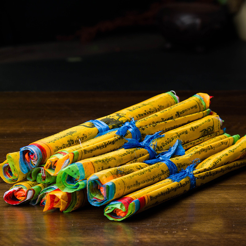 Xizang Five-Color Prayer Flags 5.2m Sides Five-Color Wind Horse Flag Dragon Wheel Avalokiteshvara Padmasambhava Guru Rinpoche Optional