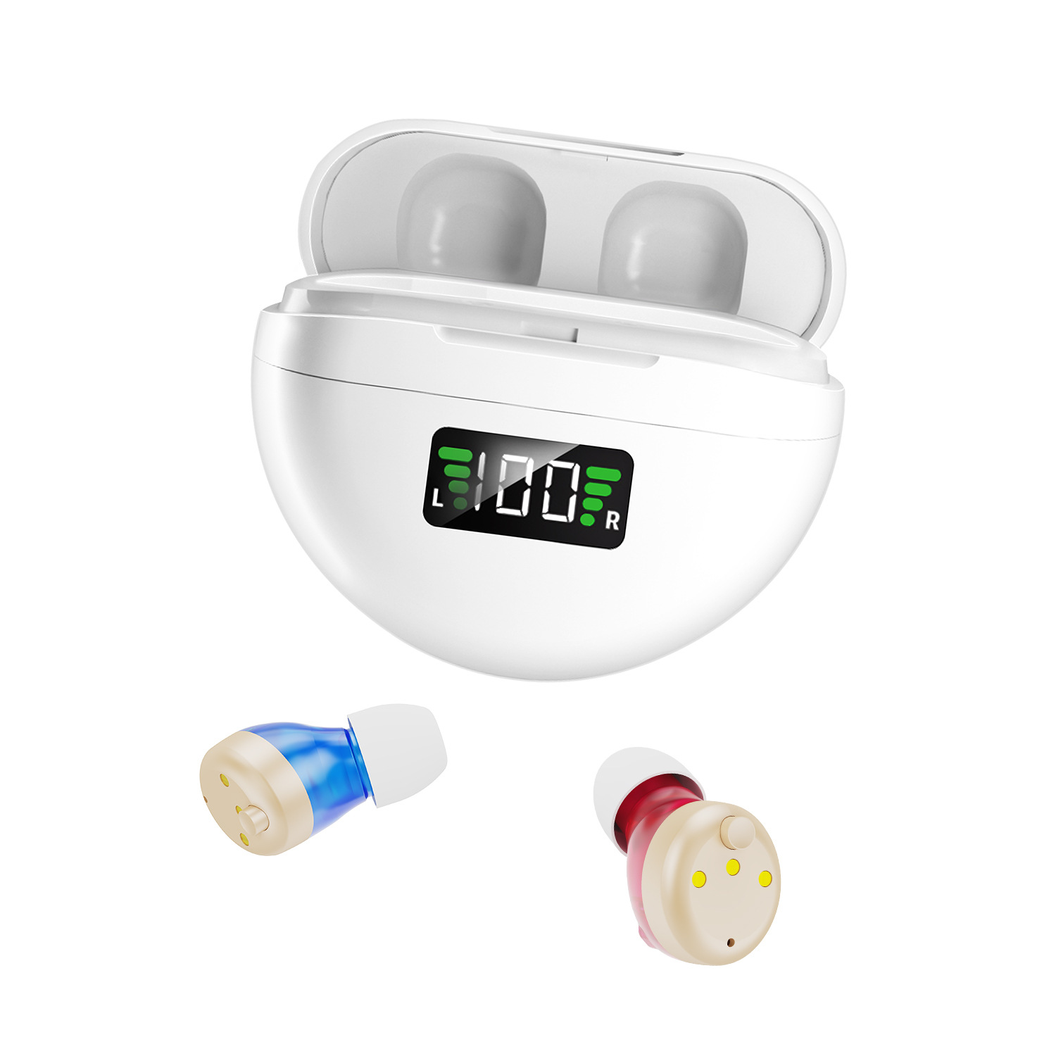 Amazon Cash Binaural TWS Digital Display Charging Bin Digital Noise Reduction Hearing Aid English Version