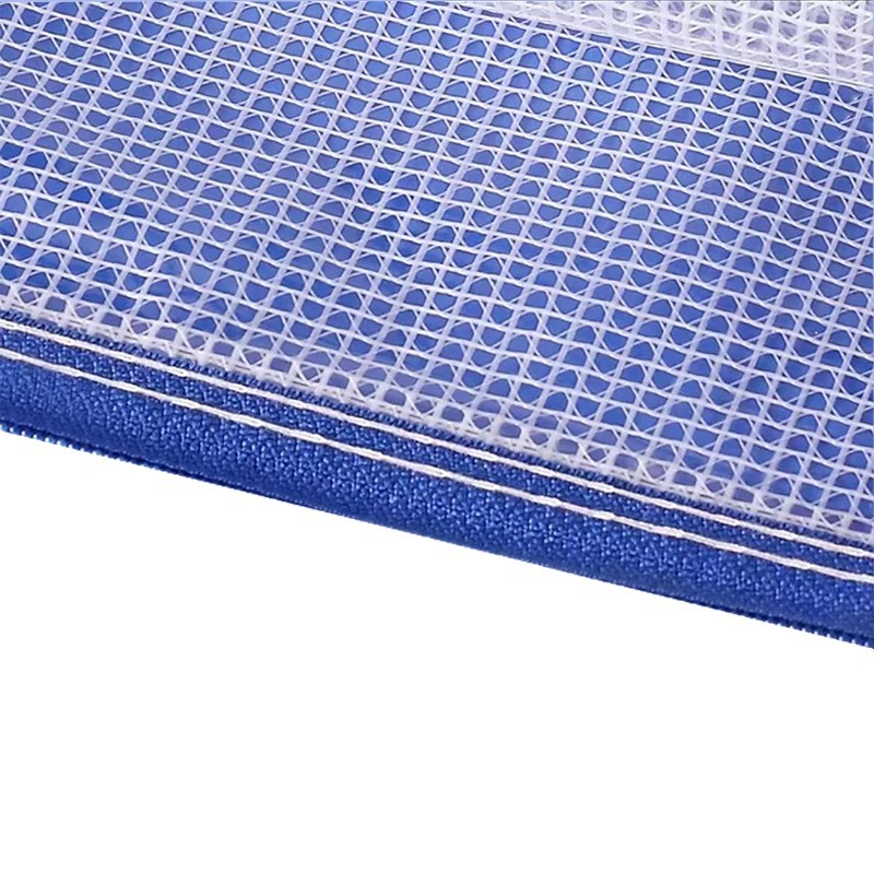 Customized Transparent Kraft Paper Document Bag L Thickened Pvc Mesh Stationery Test Paper Zipper Bag Waterproof