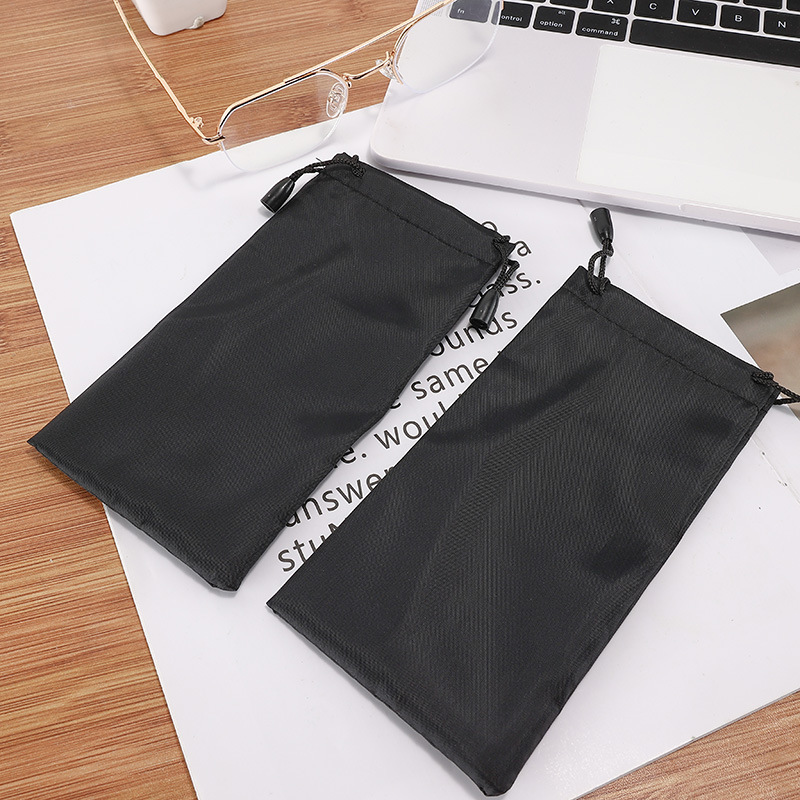 Оптовая черная сумка для солнцезащитных очков из композитной ткани, водонепроницаемая сумка для хранения