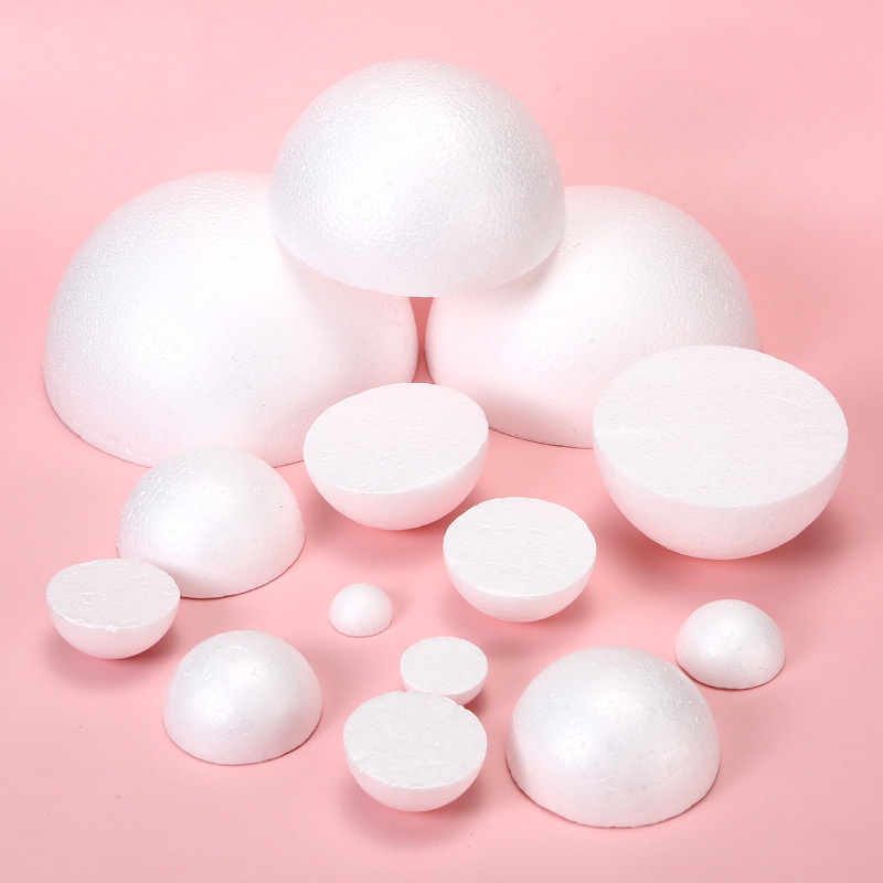 Handmade practical semicircle ball model simple solid Styrofoam foam hemisphere white DIY art materials