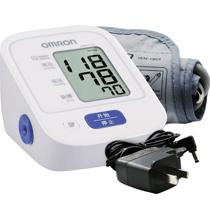 Ohmron sphygmomanometer HEM-7124 upper arm electronic blood pressure measuring instrument household automatic intelligent pressure measuring instrument
