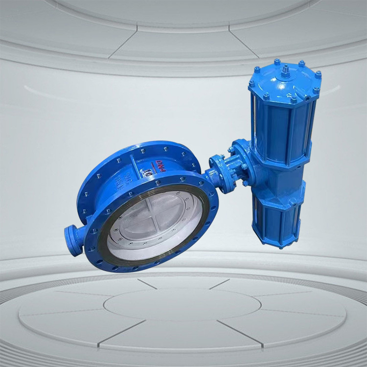 Bernard pneumatic butterfly valve valve device wafer type center line soft seal butterfly valve