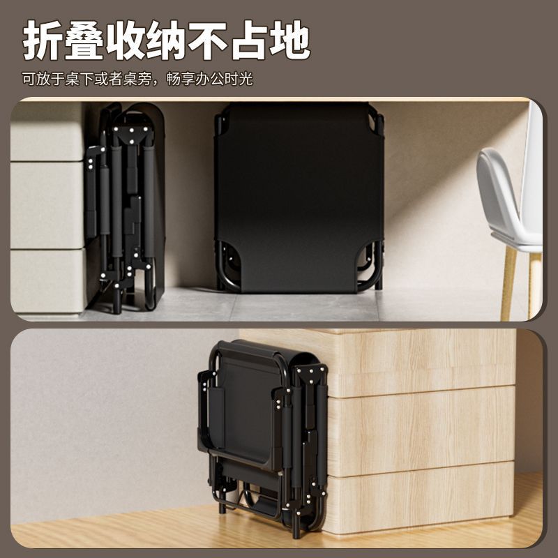 Metal Folding Bed Single Bed Home Adult Lunch Break Lounge Chair Office Bed Rest Portable Micro