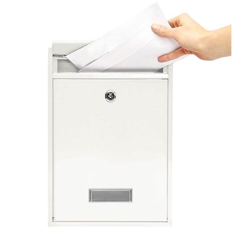 Tinplate mailbox outdoor rainproof mailbox wall with lock mailbox large pastoral creative letter and newspaper box wholesale