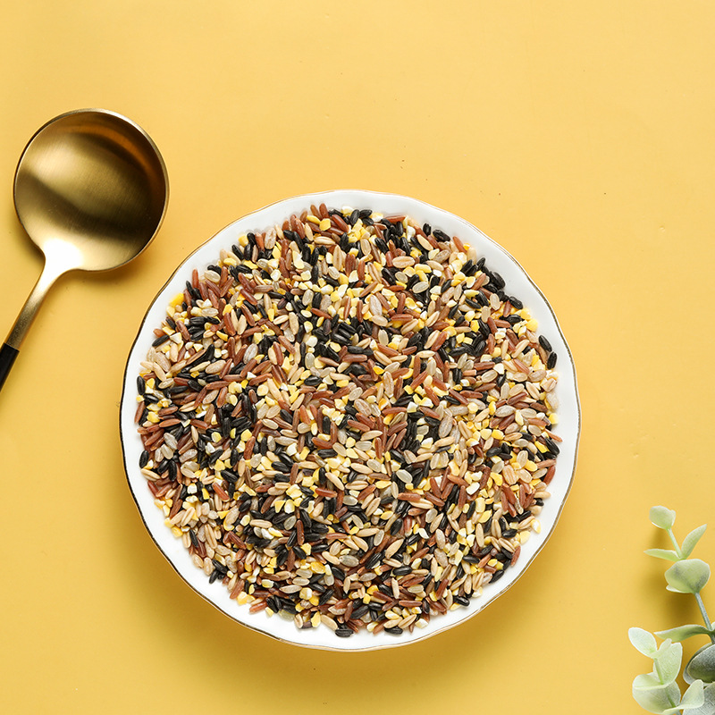 Yanzhifang Seven-color Brown Rice Nine-color Brown Rice Black Rice Oat Kernel Highland Barley Rice Coarse Grains Whole Cereals Combination Wholesale