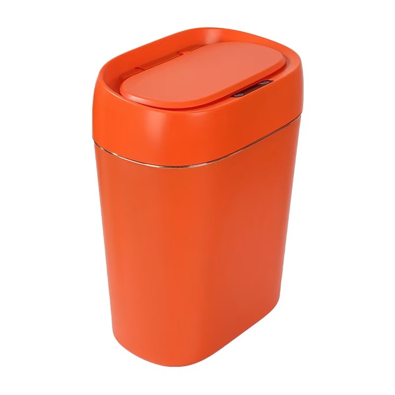 Cross-Border Smart Trash Can Bathroom Kitchen Bedroom Automatic Sensor Opening Lid Rechargeable Sensor Trash Can Gap
