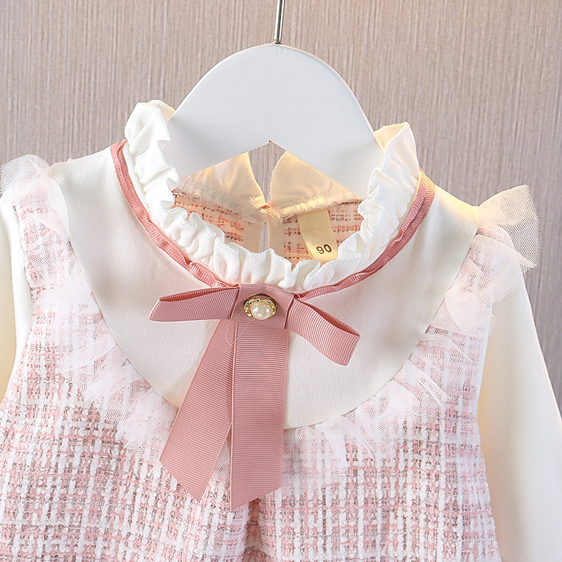 Girls' dress Spring and Autumn 2024 New Western Style Baby Children's Long Sleeve Princess Dress Fairy One Year Old Dress