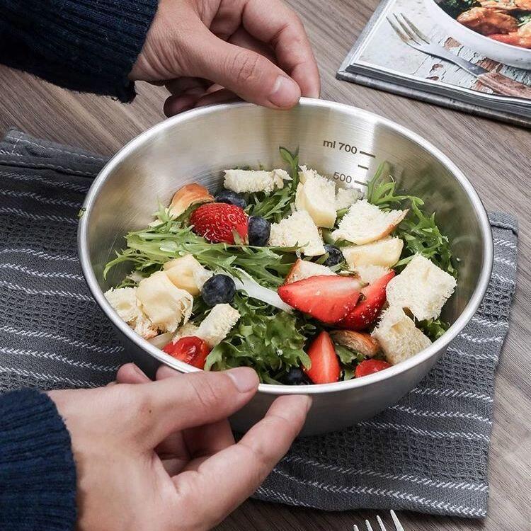 Stainless Steel Salah Bowl Thickened Mixing Basin and Face Basin Japanese Style Household Scale Basin Egg-beating Basin Baking Basin Cooking Basin