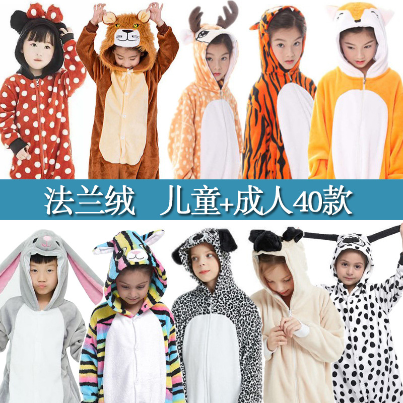 Детская родительская одежда, детские мультяшные пижамы, зимняя фланелевая, домашняя одежда для лазания