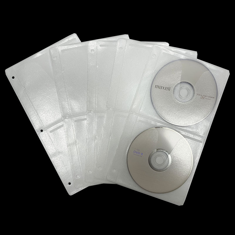 Manufacturer Supplies Three-Hole Cd Inner Pages Can Be Inserted into Two Disc Storage Bags Pp Disc Inner Pages Wholesale